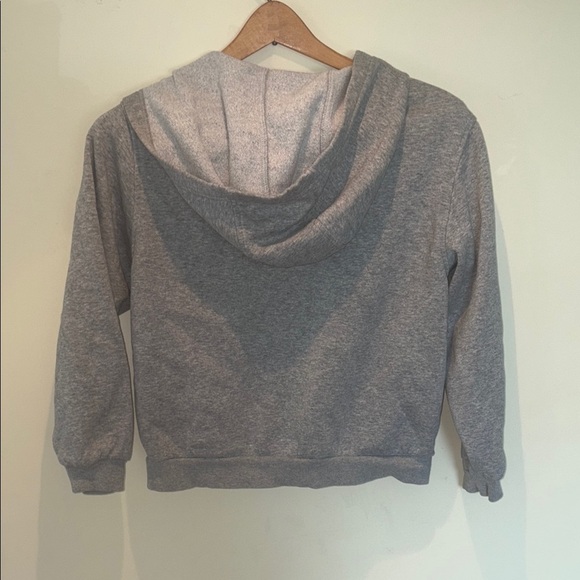 Nike Gray Athletic Sweatshirt with Drawstring Hood - Picture 4 of 4